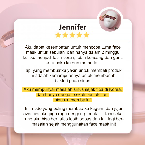 Menggunakan L.ma LED Face Mask